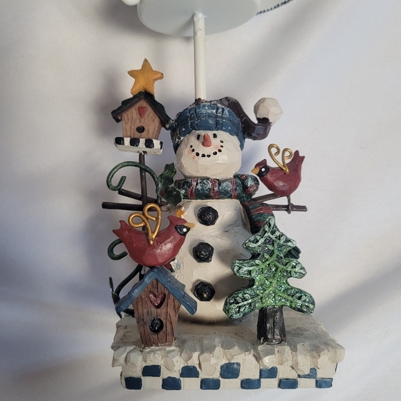 Home Interiors Snowman Metal Tea Light Lamp Holiday Winter Decor - Picture 2 of 12